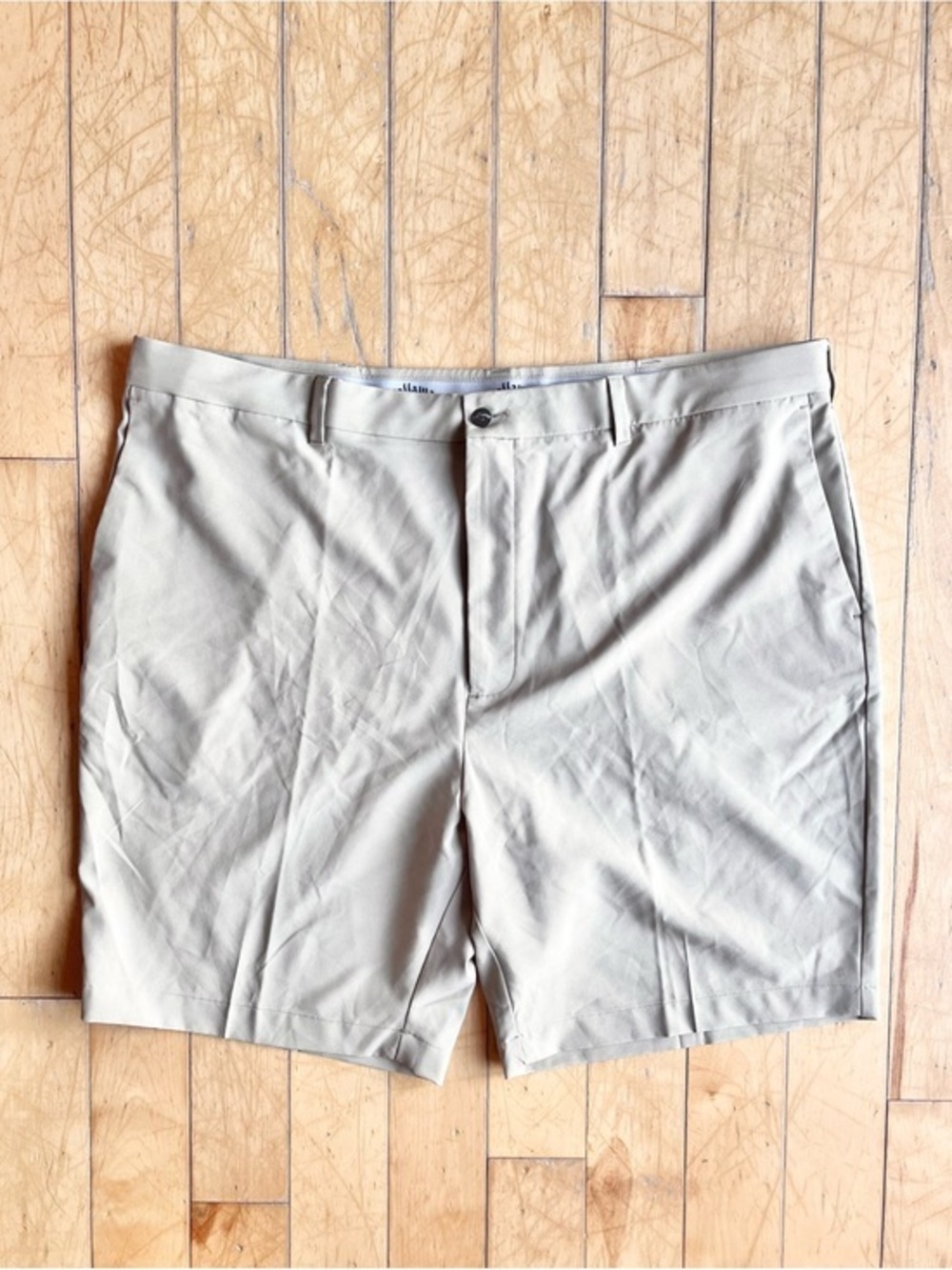 Callaway Performance Golf Shorts Beige Stretch Flat Front Size 44